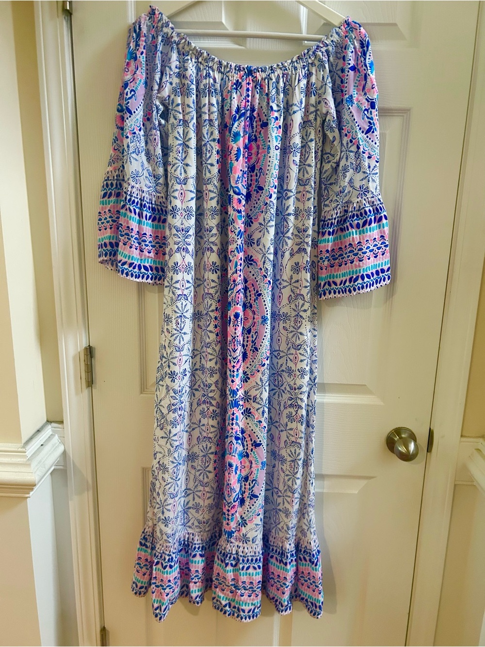 Lilly Pulitzer Abigale midi printed side shoulder dress with belt Size S - Picture 9 of 10